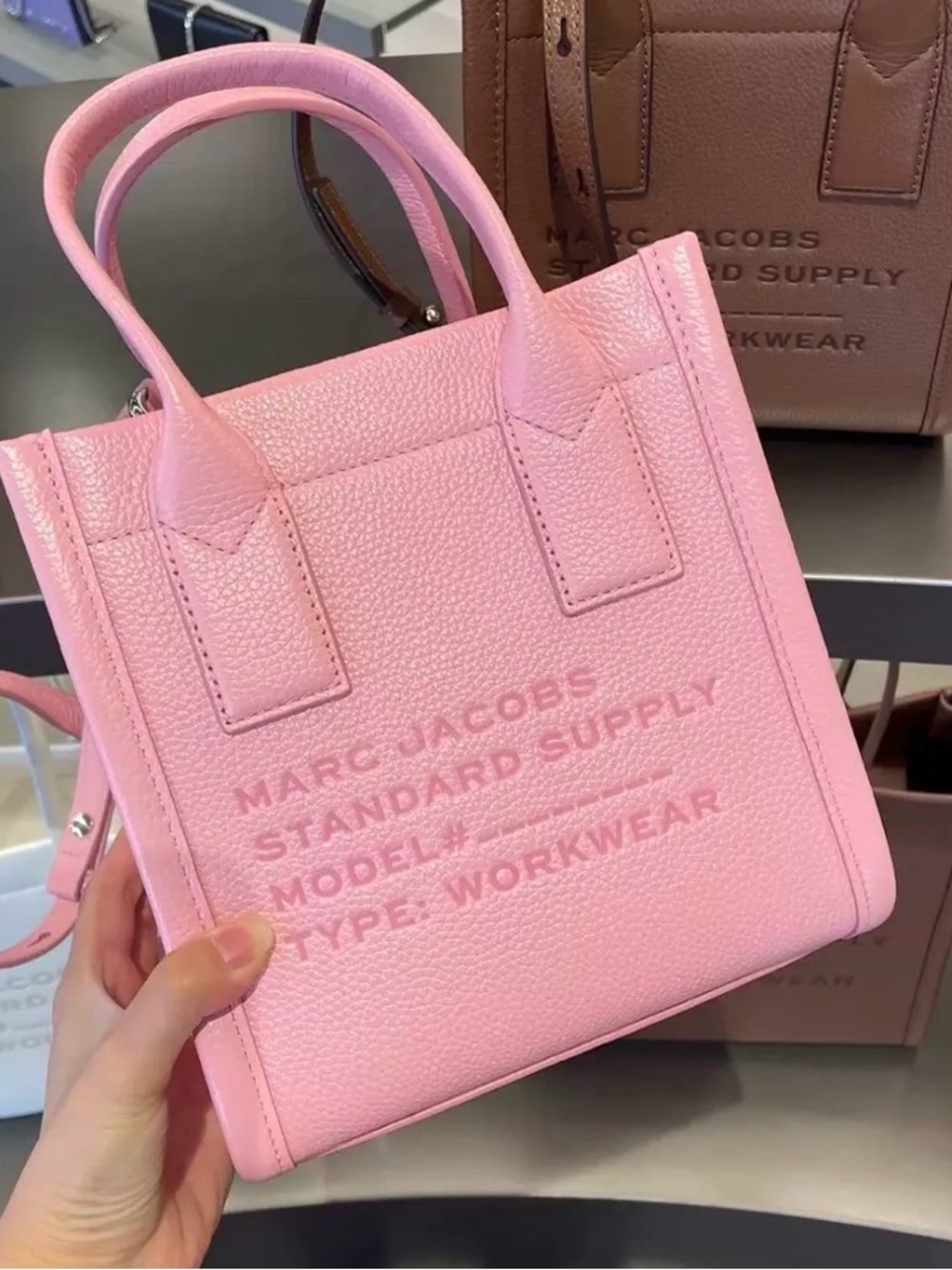 Marc Jacobs Pink Pebbled Leather Standard Supply Tote